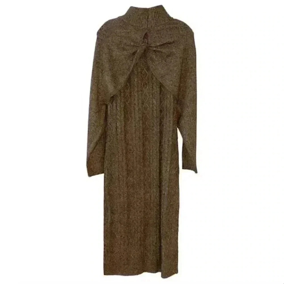 Anthropologie Current Air Cable Knit Midi Sweater Dress Set New without tags - Picture 4 of 4